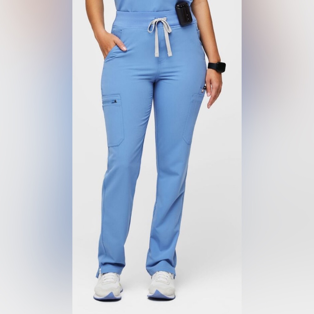 Figs Ceil Blue M Regular High Waisted Yola Skinny Scrub Pants- Rarely Worn